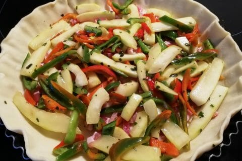 Cliquez pour zoomer ! Quiche poivrons et courgettes au Thermomix