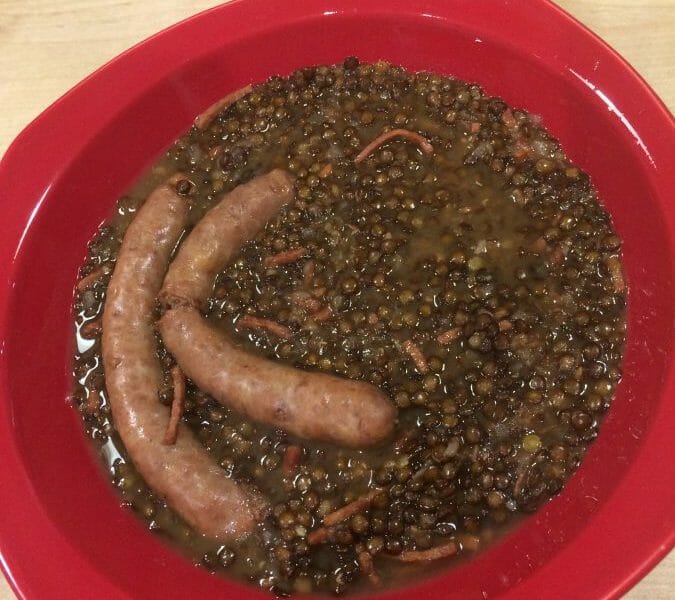 Cliquez pour zoomer ! Lentilles et ses saucisses Thermomix par Maureen44100
