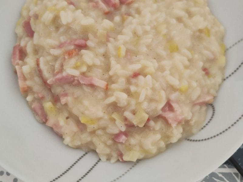 Cliquez pour zoomer ! Risotto poireaux et lardons Thermomix par Delphine.1978