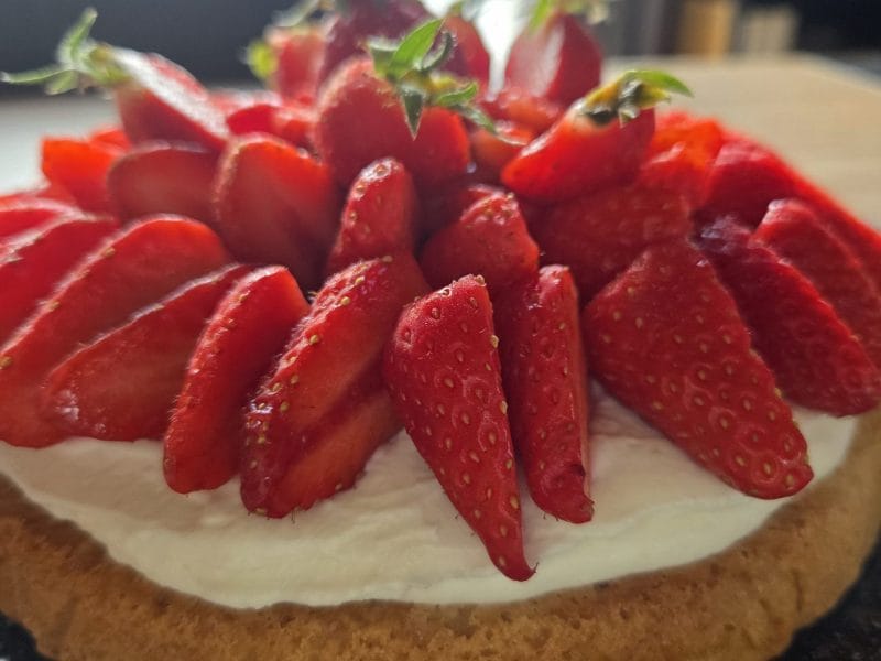 Cliquez pour zoomer ! Tarte aux fraises sans cuisson Thermomix par karine2732
