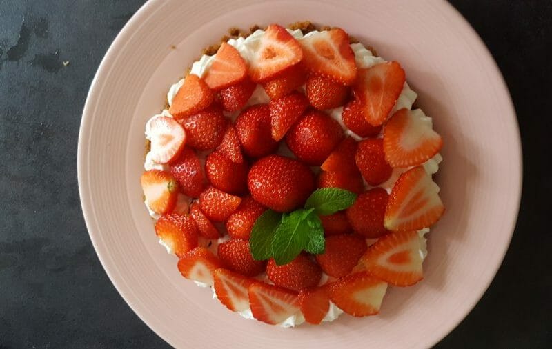 Cliquez pour zoomer ! Tarte aux fraises sans cuisson Thermomix par Amandine-dine