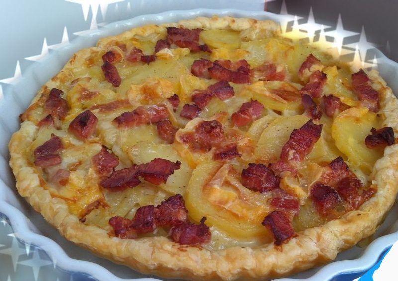 Cliquez pour zoomer ! Tarte aux pommes de terre et lardons Thermomix par Nunuche