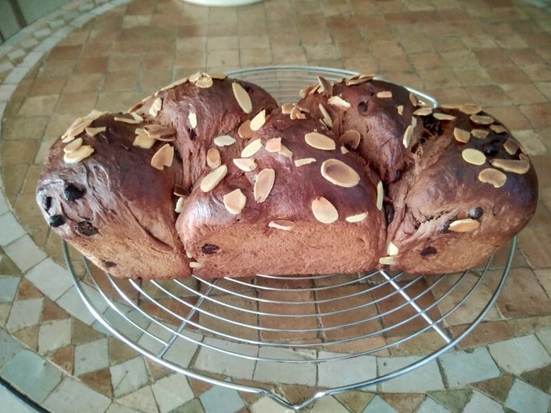 Cliquez pour zoomer ! Brioche tout chocolat Thermomix par Nunuche