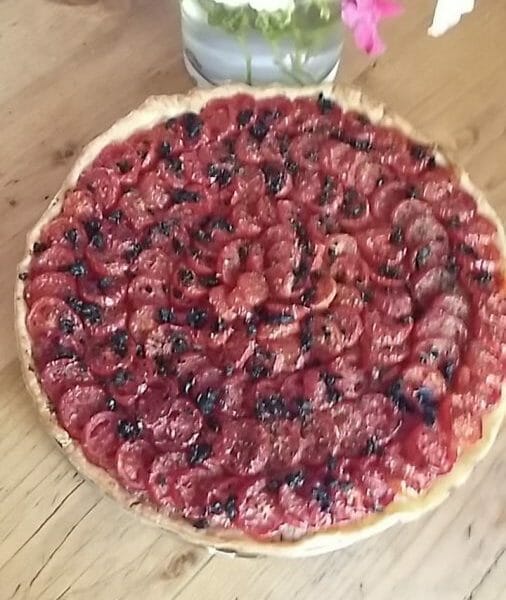 Cliquez pour zoomer ! Tarte tomates et amandes Thermomix par Nunuche