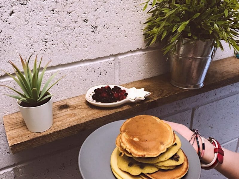 Cliquez pour zoomer ! Pancake myrtilles et pépites de chocolat Thermomix par AmandeDouce4