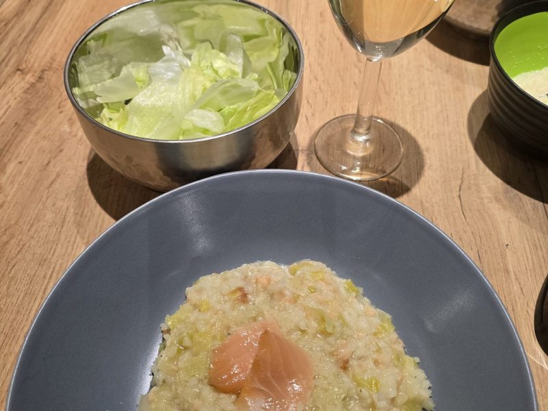 Cliquez pour zoomer ! Risotto poireaux et saumon fumé Thermomix par kewno