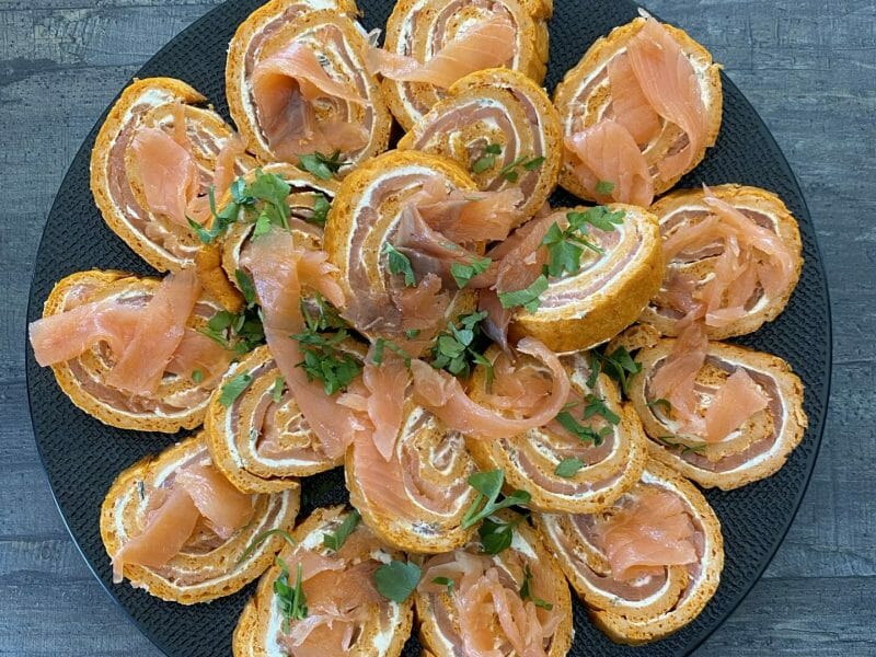 Cliquez pour zoomer ! Roulé à la tomate, saumon et fromage Thermomix par Sibylle-01