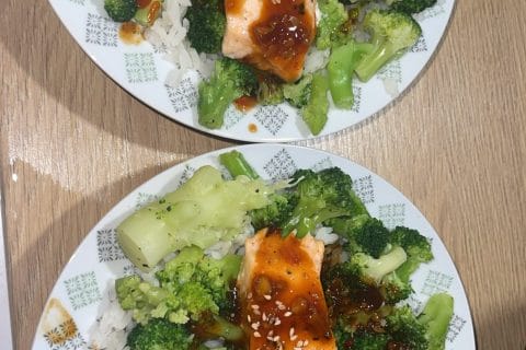 Cliquez pour zoomer ! Saumon laqué aux saveurs asiatiques Thermomix par Chichi