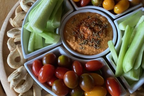 Cliquez pour zoomer ! Houmous aux poivrons rouges Thermomix par Agathe