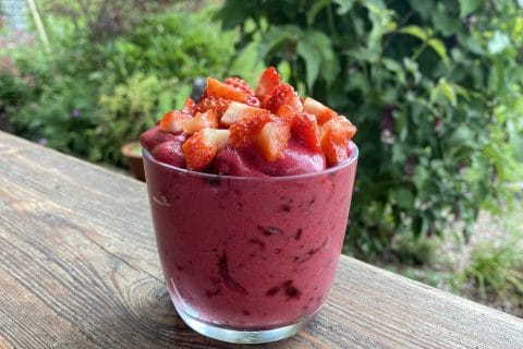 Cliquez pour zoomer ! Mousse de fraises Thermomix par Agathe
