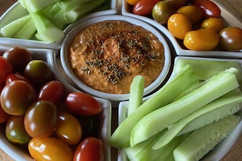 Cliquez pour zoomer ! Houmous aux poivrons rouges Thermomix par Agathe