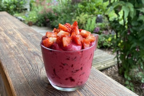 Cliquez pour zoomer ! Mousse de fraises Thermomix par Agathe