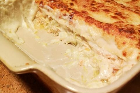 Cliquez pour zoomer ! Lasagnes au saumon et poireaux Thermomix par Delpatalamain