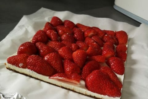 Cliquez pour zoomer ! Tarte aux fraises sans cuisson Thermomix par Delpatalamain