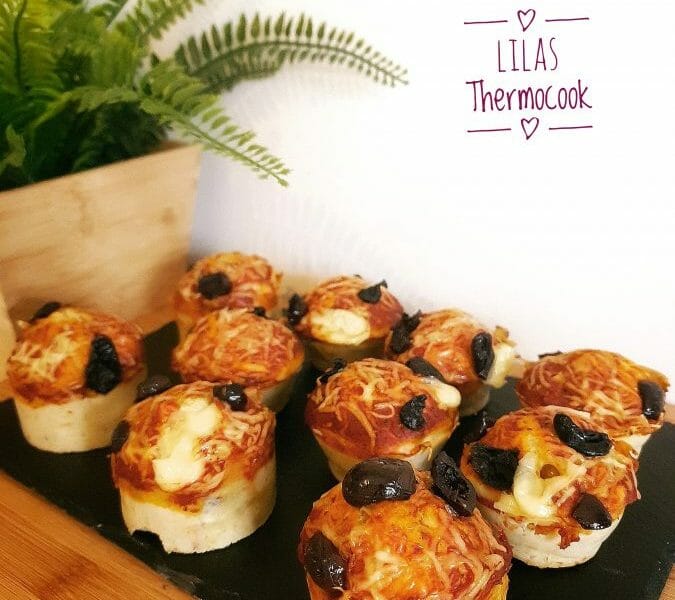 Cliquez pour zoomer ! Muffins salés façon pizza Thermomix par lilasoumissa