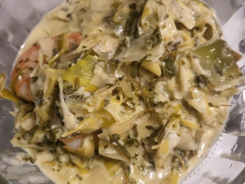 Cliquez pour zoomer ! Crevettes roses aux poireaux Thermomix par claudine_4958