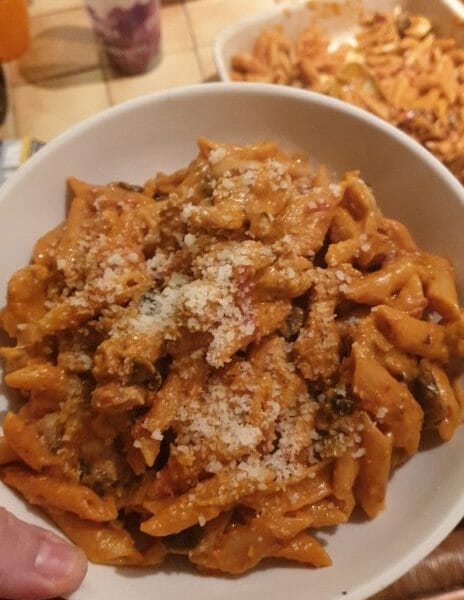 Cliquez pour zoomer ! Pennes au poulet, tomates et champignons Thermomix par severine.mk6gti