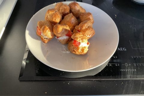 Cliquez pour zoomer ! Choux craquelin fraises chantilly Thermomix par ines_371