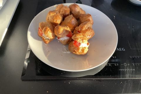 Cliquez pour zoomer ! Choux craquelin fraises chantilly Thermomix par ines_371