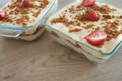 Cliquez pour zoomer ! Tiramisu aux framboises et spéculoos au Thermomix