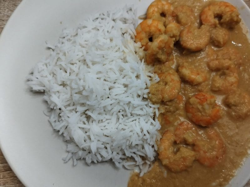 Cliquez pour zoomer ! Curry de crevettes au lait de coco Thermomix par marie-ange_46
