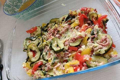 Cliquez pour zoomer ! Crumble courgettes, chèvre et lardons Thermomix par Anais_9
