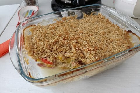 Cliquez pour zoomer ! Crumble courgettes, chèvre et lardons Thermomix par Anais_9