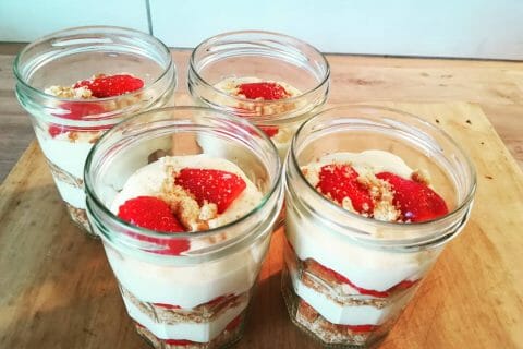 Cliquez pour zoomer ! Tiramisu aux framboises et spéculoos au Thermomix