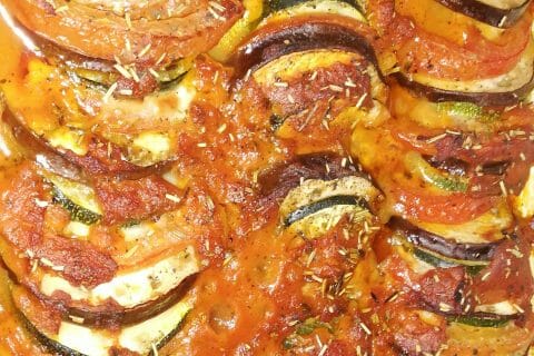 Cliquez pour zoomer ! Tian de légumes et mozarella au Thermomix