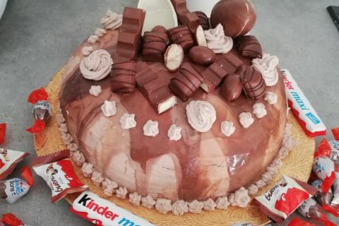 Cliquez pour zoomer ! Layer cake Kinder Bueno au Thermomix