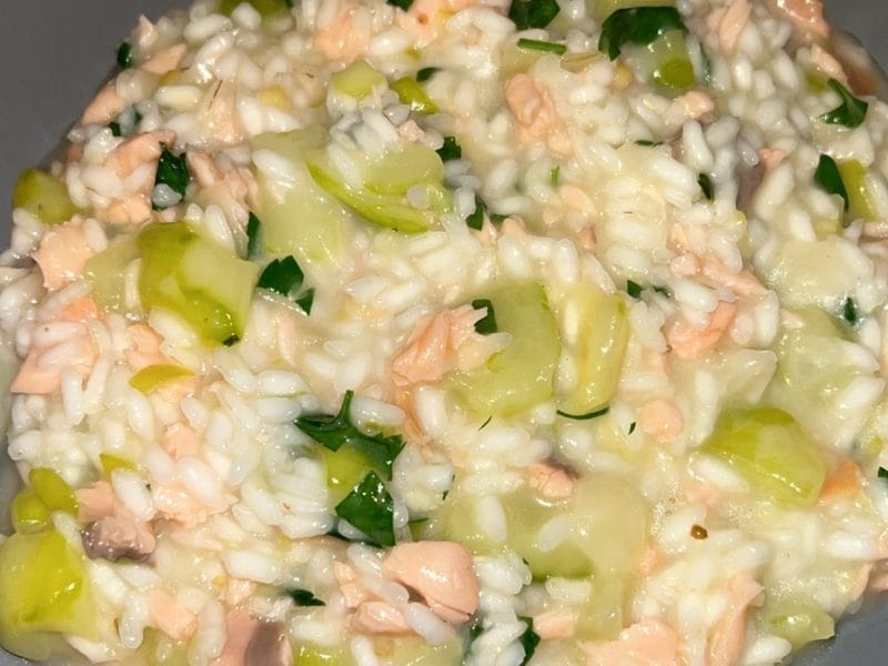 Cliquez pour zoomer ! Risotto courgettes saumon Thermomix par jumatt01