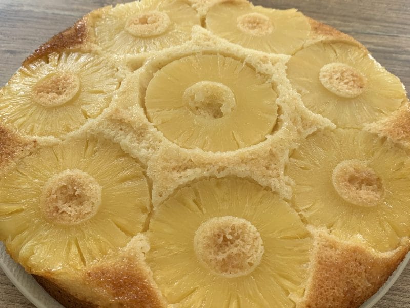 Cliquez pour zoomer ! Gâteau renversé à l’ananas Thermomix par Léonore