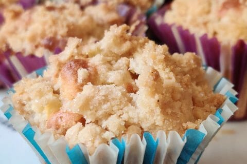 Cliquez pour zoomer ! Muffins aux pommes façon crumble Thermomix par taattoo