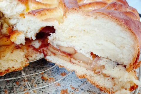 Cliquez pour zoomer ! Brioche aux pommes caramélisées Thermomix par ninipoots