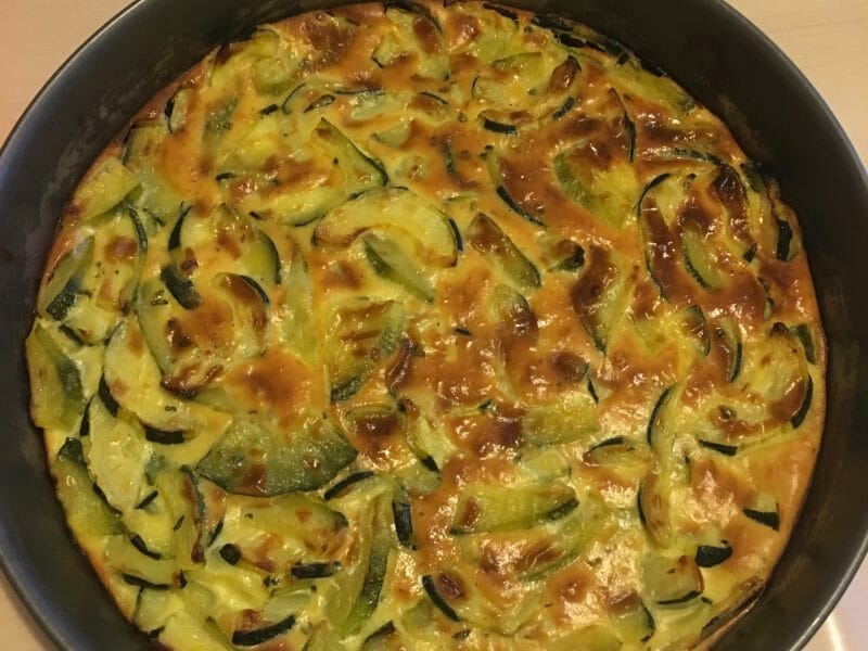 Cliquez pour zoomer ! Clafoutis courgettes et feta Thermomix par Karinouch