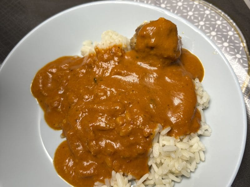 Cliquez pour zoomer ! Boulettes de viande Tikka Masala Thermomix par emeline59