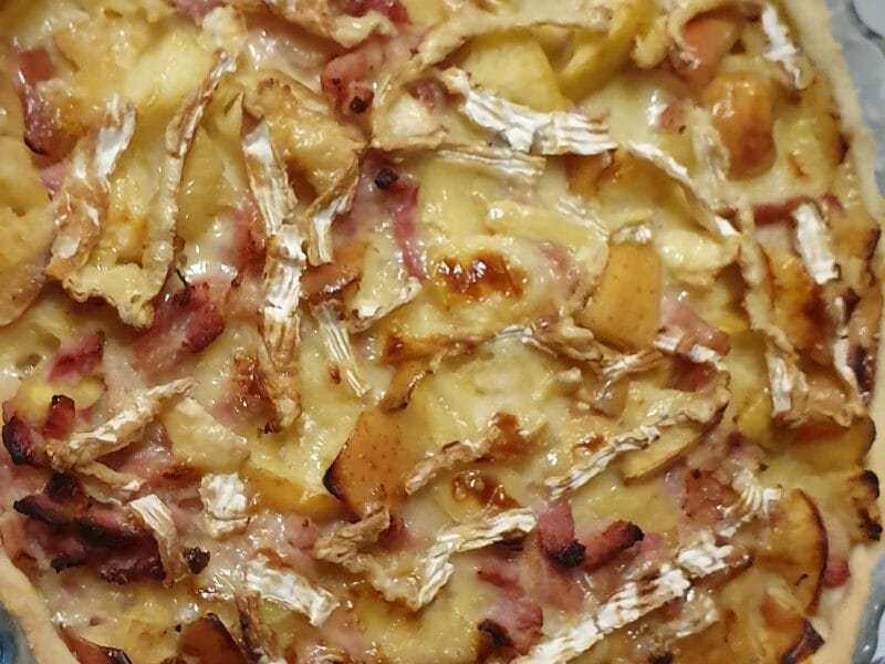 Cliquez pour zoomer ! Tarte au camembert, pommes et lardons Thermomix par Delphine66