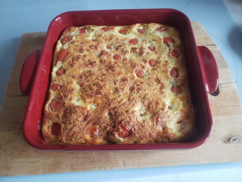 Cliquez pour zoomer ! Clafoutis tomates cerises et fromage de chèvre Thermomix par Elorac01