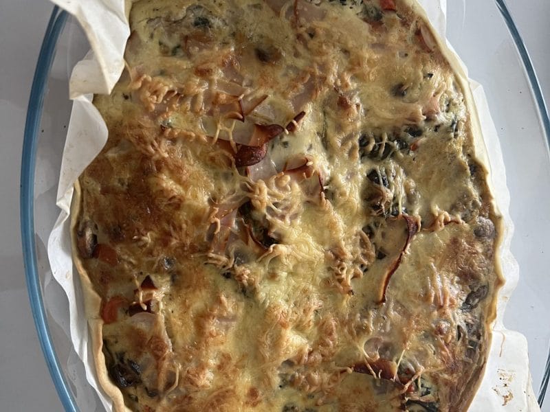Cliquez pour zoomer ! Quiche aux épinards et au poivron rouge Thermomix par rajae_24