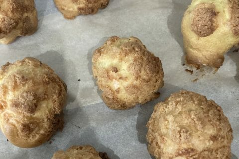 Cliquez pour zoomer ! Choux craquelin fraises chantilly Thermomix par Aurorette