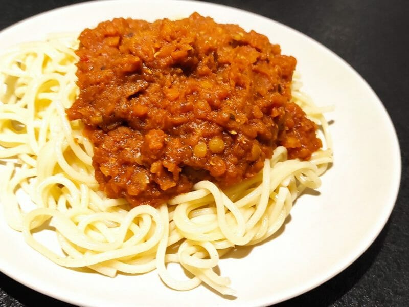 Cliquez pour zoomer ! Bolognaise végétarienne aux lentilles Thermomix par Scylla84