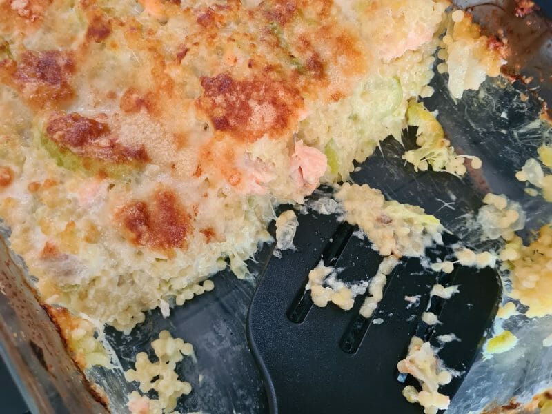 Cliquez pour zoomer ! Gratin de perles, saumon et courgettes Thermomix par Kouco family