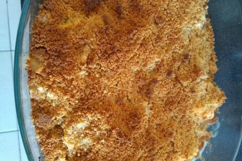 Cliquez pour zoomer ! Crumble courgettes, chèvre et lardons au Thermomix