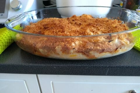 Cliquez pour zoomer ! Crumble courgettes, chèvre et lardons au Thermomix