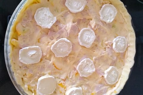 Cliquez pour zoomer ! Tarte courgette, jambon & chèvre au Thermomix