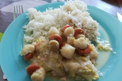 Cliquez pour zoomer ! Saint Jacques aux poireaux au Thermomix