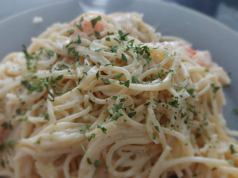 Cliquez pour zoomer ! Linguine aux poireaux et aux crevettes Thermomix par ricore92