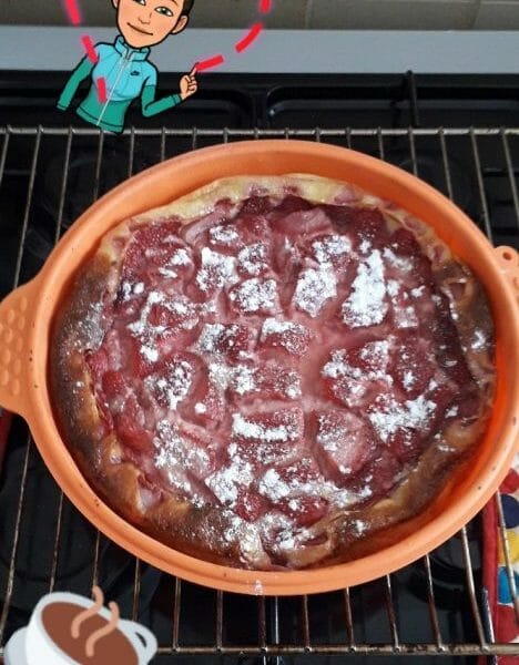 Cliquez pour zoomer ! Clafoutis aux fraises Thermomix par Marion70