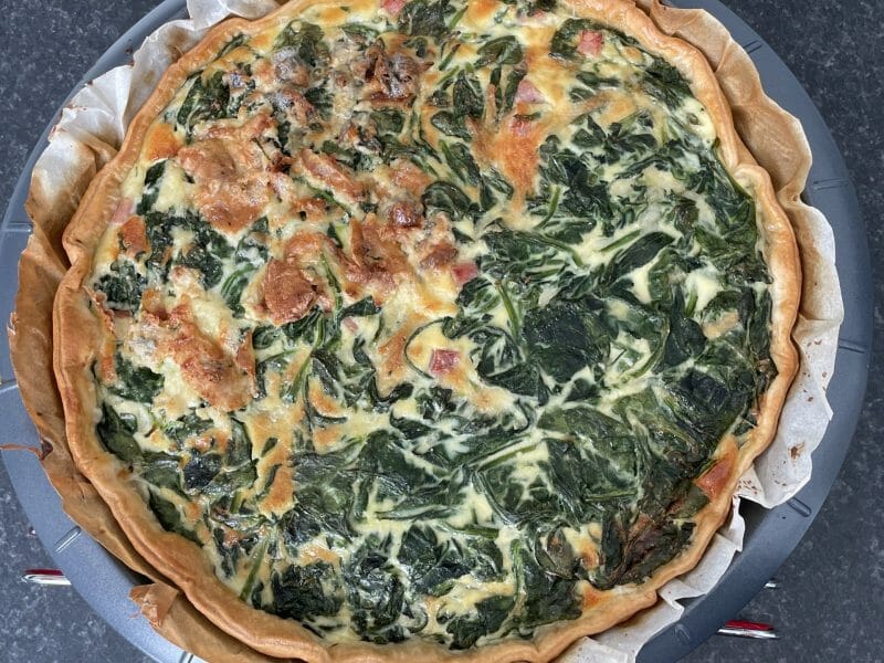 Cliquez pour zoomer ! Quiche épinards et lardons Thermomix par morgylene