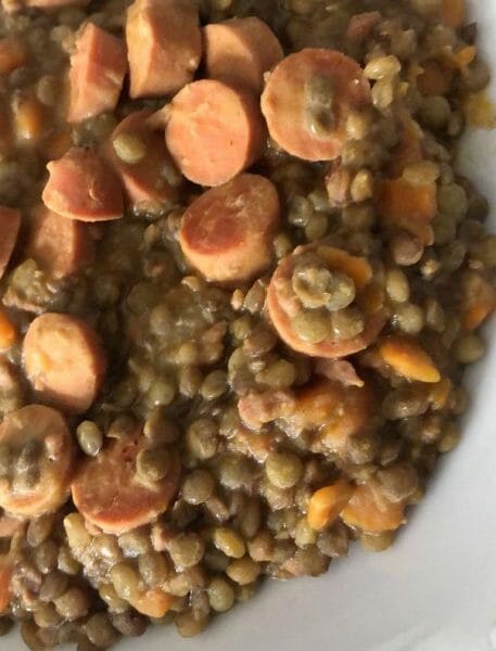 Cliquez pour zoomer ! Lentilles et ses saucisses Thermomix par rym69